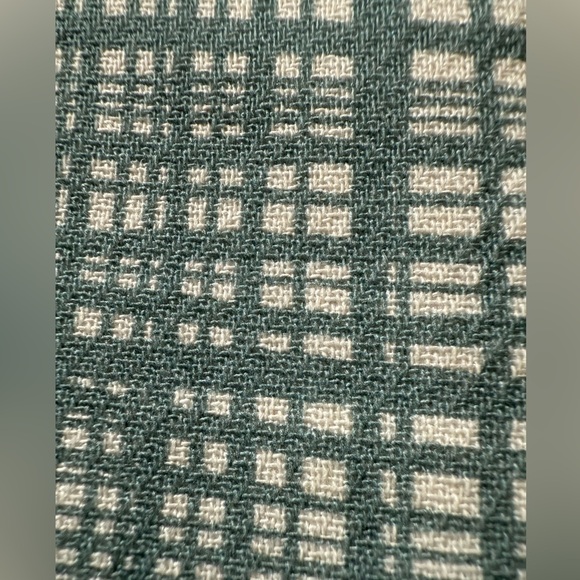 Tory Burch “79720” Jacquard Pencil Skirt → Teal/Ivory Grid Size 6 - Picture 3 of 14